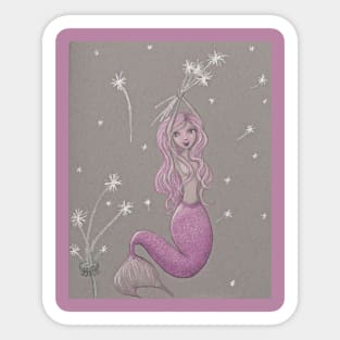 Dandelion Mermaid Sticker